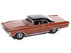 1970 Plymouth Sport Fury GT Burnt Orange Metallic with Black Top and Orange Interior Vintage Muscle Series 1/64 Diecast Model Car Auto World 64512-AWSP192A