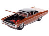 1970 Plymouth Sport Fury GT Burnt Orange Metallic with Black Top and Orange Interior Vintage Muscle Series 1/64 Diecast Model Car Auto World 64512-AWSP192A1970 Plymouth Sport Fury GT Burnt Orange Metallic with Black Top and Orange Interior Vintage Muscle Series 1/64 Diecast Model Car Auto World 64512-AWSP192A