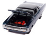 1970 Plymouth Sport Fury GT Jamaican Blue Metallic with Black Top Vintage Muscle Series 1/64 Diecast Model Car Auto World 64512-AWSP192B