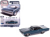 1970 Plymouth Sport Fury GT Jamaican Blue Metallic with Black Top Vintage Muscle Series 1/64 Diecast Model Car Auto World 64512-AWSP192B