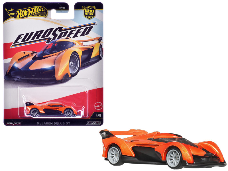 McLaren Solus GT Orange Metallic Euro Speed Series Diecast Model Car Hot Wheels JBK78
