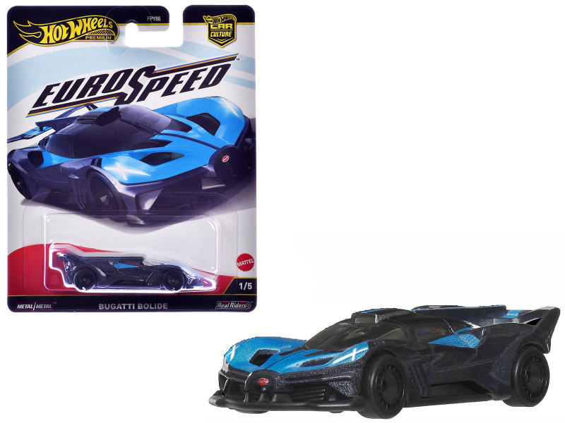 Bugatti Bolide Blue and Dark Blue Metallic Euro Speed Series Diecast Model Car Hot Wheels JBK79