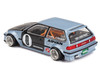 Honda Civic EF Kaido Roulette V1 Blue Metallic with Carbon Hood and Doors Designed by Jun Imai Kaido House Special 1/64 Diecast Model Car Mini GT KHMG179