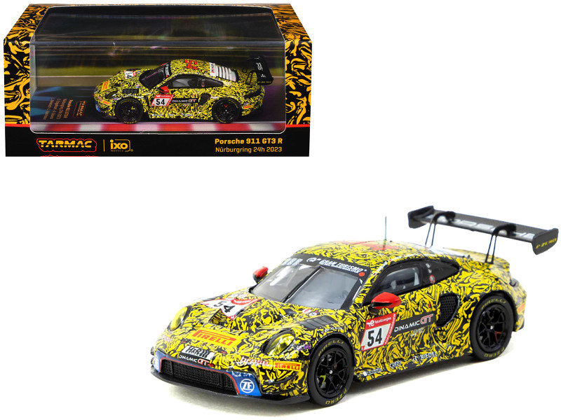 Porsche 911 GT3 R #54 Christian Engelhart Ayhancan Guven Laurin Heinrich Laurens Vanthoor 24 Hours of Nurburgring 2023 Hobby64 Series 1/64 Diecast Model Tarmac Works T64-084-23NUR54