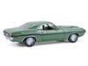 1970 Dodge Challenger R T Hemi F8 Green with Black Stripes and Green Interior Mr Norm s Challenger 1/18 Diecast Model Car Greenlight 13700