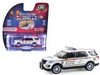 2016 Ford Police Interceptor Utility New York Police Department NYPD Pride Livery White with Rainbow Stripes Hot Pursuit Series 47 1/64 Diecast Model Car Greenlight 43050C