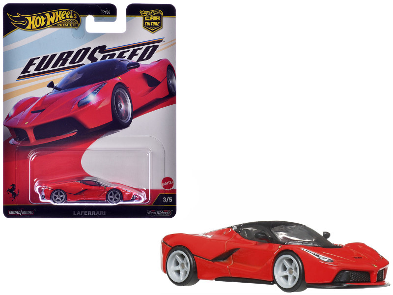 Ferrari LaFerrari Red with Black Top Euro Speed Series Diecast