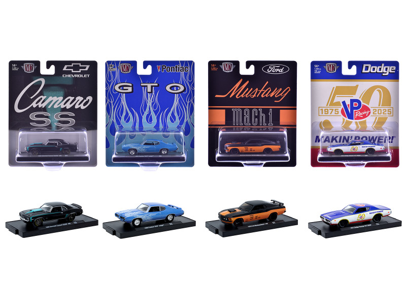 Auto Drivers Set of 4 pieces in Blister Packs Release 133 Limited Edition to 8000 pieces Worldwide 1/64 Diecast Model Cars M2 Machines 11228-133