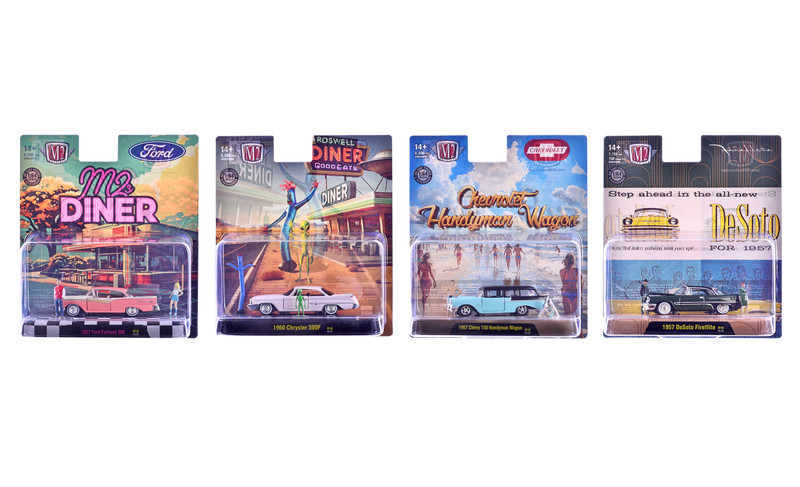 Auto News Release 16 Set of 4 Cars Limited Edition to 8500 pieces Worldwide 1/64 Diecast Model Cars M2 Machines 67500-16