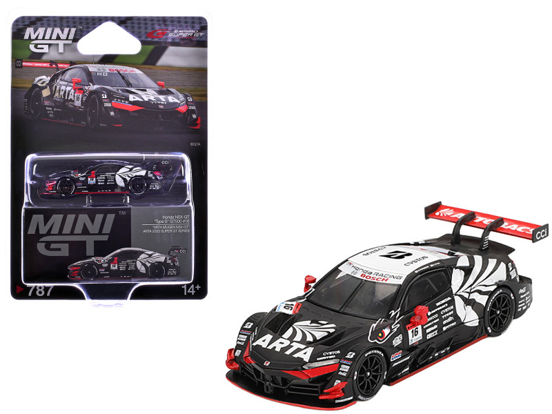 NSX-GT "Type S" GT500 #16 Nirei Fukuzumi - Hiroki Otsu "ARTA" "Super GT Series" (2023) Limited Edition 1/64 Diecast Model Car by Mini GT MGT00787