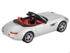 BMW Z8 Roadster Silver Metallic with Red and Black Interior Limited Edition 1/64 Diecast Model Car Mini GT MGT00998