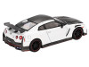 2024 Nissan GT R Nismo R35 Brilliant White Pearl with Carbon Hood and Top Limited Edition 1/64 Diecast Model Car Mini GT MGT01045