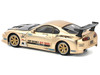 Toyota Supra Top Secret GT300 RHD Right Hand Drive Gold Metallic with Carbon Hood 1/64 Diecast Model Car Pop Race PR640277