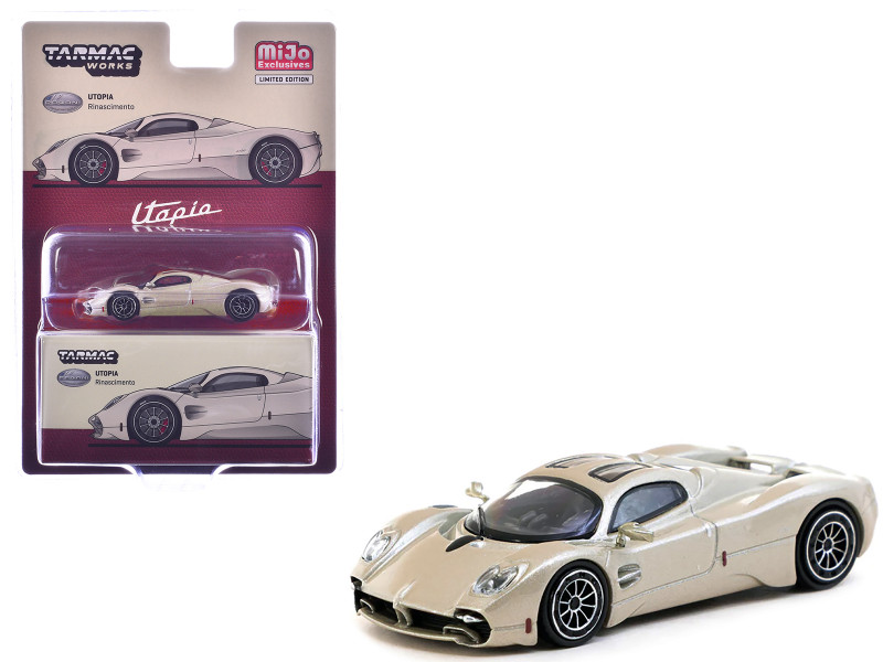 Pagani Utopia Rinascimento Silver Metallic Global64 Series 1/64 Diecast Model Tarmac Works T64G-TL055-BI