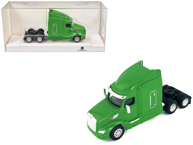 Peterbilt 579 Sleeper Cab Lime Green 1/87 (HO) Plastic Model Car HO Logistics HL-57904