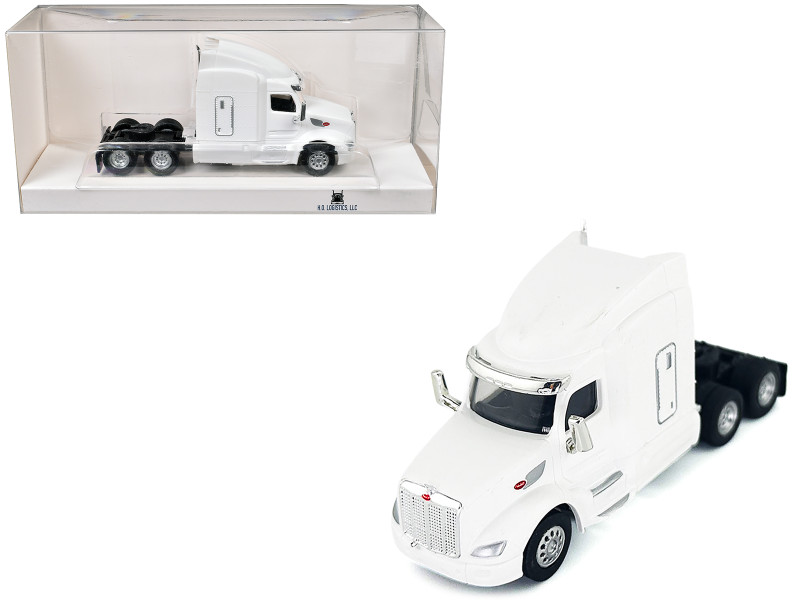 Peterbilt Sleeper Cab White 1/87 (HO) Plastic Model Car Promotex