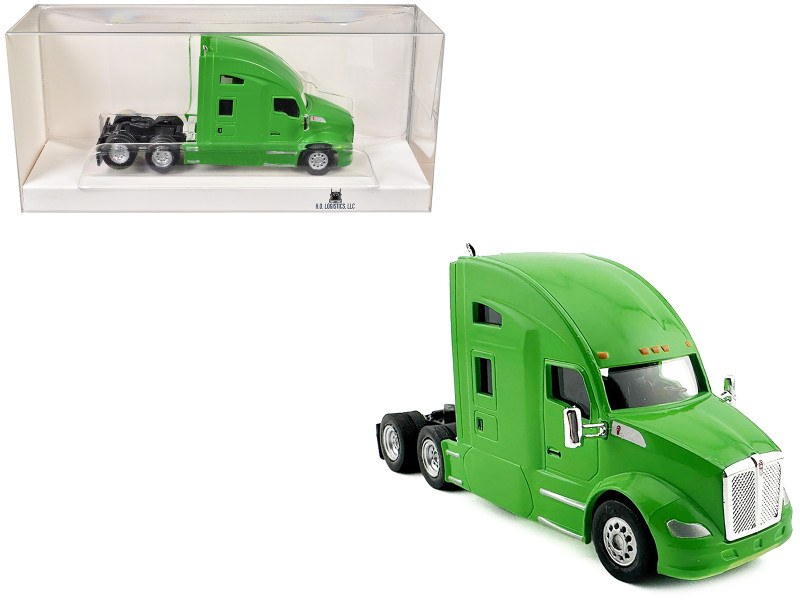 Kenworth T680 Sleeper Cab Lime Green 1/87 (HO) Plastic Model Car HO Logistics HL-68004