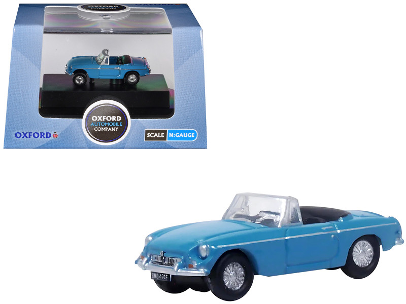 MG MGB Roadster RHD Right Hand Drive Iris Blue 1/148 (N) Scale Diecast Model Car Oxford Diecast NMGB004