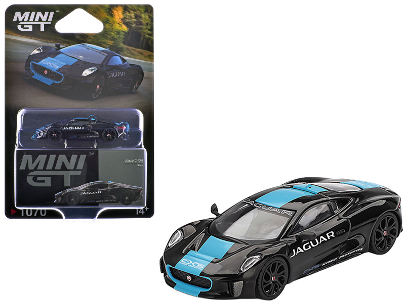 Jaguar C X75 Blue Metallic Limited Edition 1/64 Diecast Model Car