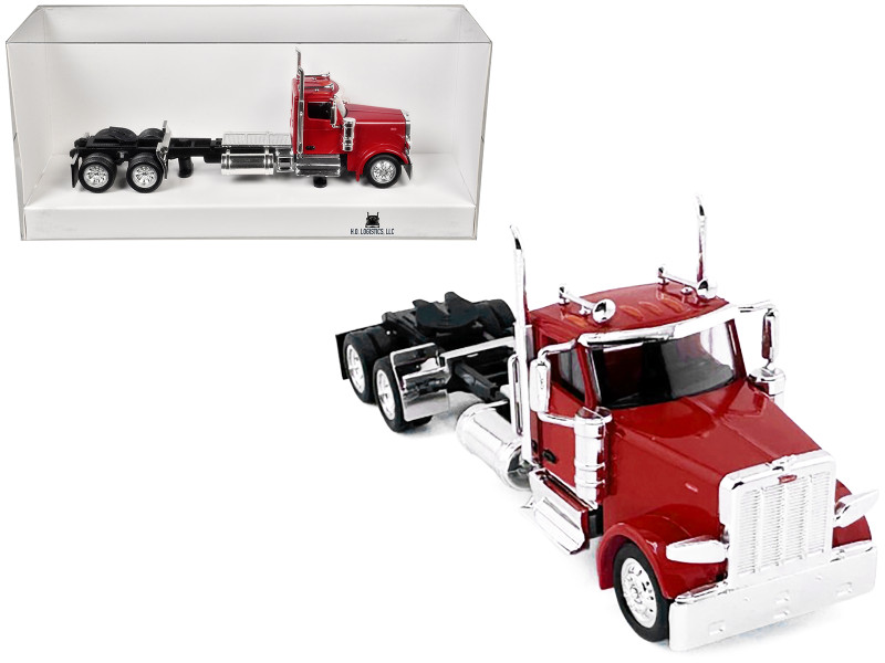 Peterbilt 589 2 Axel Day Cab Red 1/87 (HO) Plastic Model Car HO Logistics HL-589081