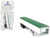 Covered Grain Trailer White with Green Tarp 1/87 (HO) Plastic Model Car HO Logistics HL-466