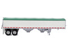 Covered Grain Trailer White with Green Tarp 1/87 (HO) Plastic Model Car HO Logistics HL-466