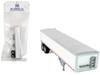 Covered Grain Trailer White with Silver Tarp 1/87 (HO) Plastic Model Car HO Logistics HL-467
