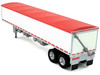 Covered Grain Trailer White with Red Tarp 1/87 (HO) Plastic Model Car HO Logistics HL-468