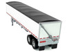 Covered Grain Trailer White with Black Tarp 1/87 (HO) Plastic Model Car HO Logistics HL-469