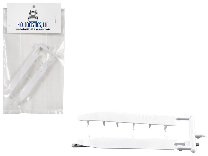 Trailer Wind Skirts for 53 Dry Vans White 1/87 (HO) Plastic Model Car HO Logistics HL-53093