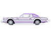 1973 Ford Thunderbird Lowrider Michael Heralda Special Edition Purple Metallic with Graphics and White Interior Hobby Exclusive Series 1/64 Diecast Model Car Greenlight GL-2020003