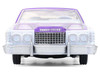 1973 Ford Thunderbird Lowrider Michael Heralda Special Edition Purple Metallic with Graphics and White Interior Hobby Exclusive Series 1/64 Diecast Model Car Greenlight GL-2020003