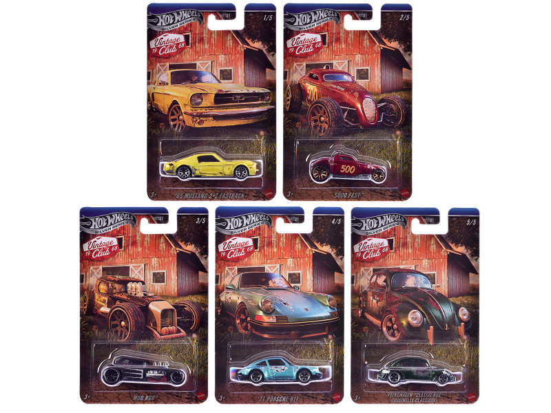 Vintage Club 5 piece Set H Silver Series Diecast Model Cars Hot Wheels HRT81-956H