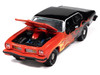 1974 Pontiac GTO Black and Red with Flame Graphics Black with Flames Series 1/64 Diecast Model Car Johnny Lightning JLSF027-JLSP405A