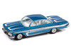 1961 Chevrolet Impala SS 409 Blue Metallic with White Stripes and Interior Scrapin Series 1/64 Diecast Model Car Johnny Lightning JLSF027-JLSP406B