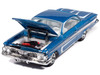 1961 Chevrolet Impala SS 409 Blue Metallic with White Stripes and Interior Scrapin Series 1/64 Diecast Model Car Johnny Lightning JLSF027-JLSP406B
