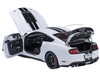Ford Mustang Shelby GT500 Oxford White with Black Stripes 1/18 Model Car Autoart 73095