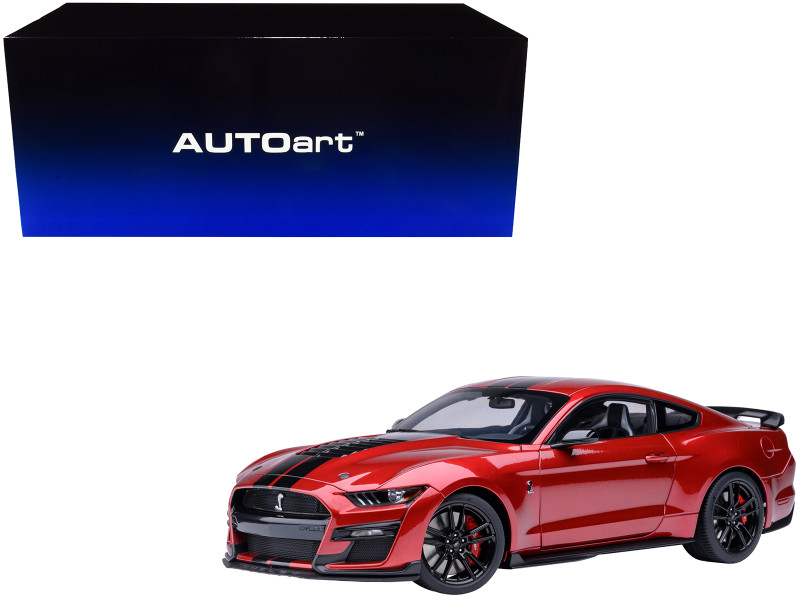 Ford Mustang Shelby GT500 Cyber Orange Metallic with Black Stripes