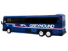 2001 MCI D4000 Coach Bus Greyhound Blue with Stripes Vintage Bus & Motorcoach Collection Limited Edition to 504 pieces Worldwide 1/87 (HO) Diecast Model Iconic Replicas 87-0620
