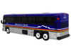 2001 MCI D4000 Coach Bus Gray Line of Alaska Dark Blue with Stripes Vintage Bus & Motorcoach Collection Limited Edition to 504 pieces Worldwide 1/87 (HO) Diecast Model Iconic Replicas 87-0621