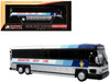 2001 MCI D4000 Coach Bus Brewster Gray Line White with Blue Stripes Vintage Bus & Motorcoach Collection Limited Edition to 504 pieces Worldwide 1/87 (HO) Diecast Model Iconic Replicas 87-0622