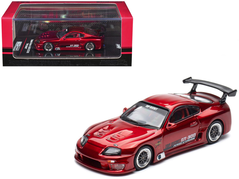 Toyota Supra A80 Top Secret GT300 RHD Right Hand Drive Red Metallic 1/64 Diecast Model Car Inno Models IN64-A80TS-RED