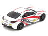 Toyota GR86 Tuned by CUSCO RHD Right Hand Drive White with Red and Gray Stripes 1/64 Diecast Model Car Inno Models IN64-GR86-CUSCO