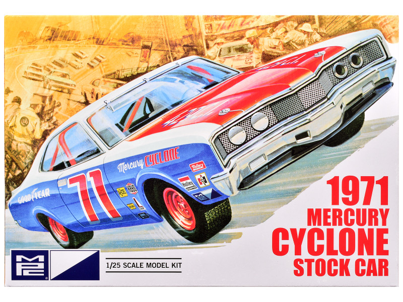 Skill 2 Model Kit 1971 Mercury Cyclone Stock Car 1/25 Scale Model MPC MPC1023