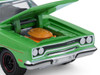 1970 Plymouth Road Runner Green with Black Hood Stripe GreenLight Muscle Series 30 1/64 Diecast Model Car Greenlight 13370B