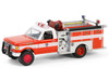 1987 Ford F 350 Mini Pumper Fire Truck FDNY The Official Fire Department City of New York 160th Anniversary Edition Red and White Hobby Exclusive Series 1/64 Diecast Model Car Greenlight 30550