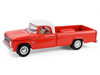 1967 Dodge D 100 Pickup Truck Red with White Top with Boat and Trailer Hitch & Tow Series 33 1/64 Diecast Model Cars Greenlight 32330A