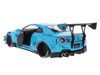 2023 Nissan GT R R35 Liberty Walk Body Kit 2 0 RHD Right Hand Drive Baby Blue with Carbon Hood 1/18 Diecast Model Car Solido S1805817