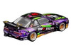 Nissan S13 1087X Pandem RHD Right Hand Drive EVA RT Test Type 01 Purple Metallic with Graphics APA XPO 2025 Exclusive 1/64 Diecast Model Car Pop Race PR640334