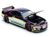 Skyline GT R R33 RHD Right Hand Drive Chameleon Chrome with Carbon Hood APA XPO 2025 Exclusive 1/64 Diecast Model Car Pop Race PR640427